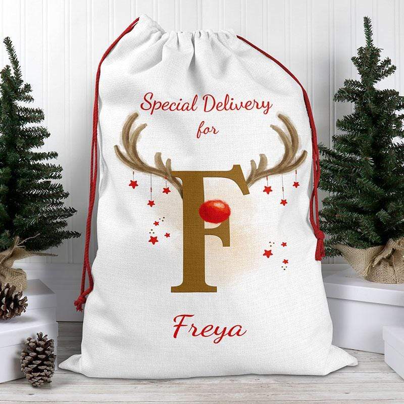 Alphabet Initial Santa Sack
